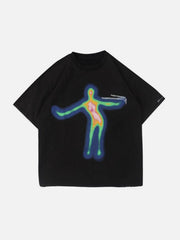 Distorted Portrait Graphic Cotton Tee