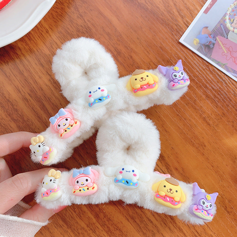 Cartoon Plush Hair Clip