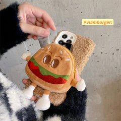 Plush Cheeseburger Coin Purse Phone Case