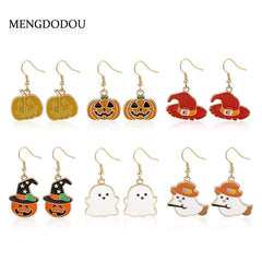 Halloween Pumpkin Mage Earrings