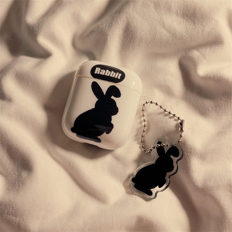 Black Bunny Airpods Case(With Pendant)