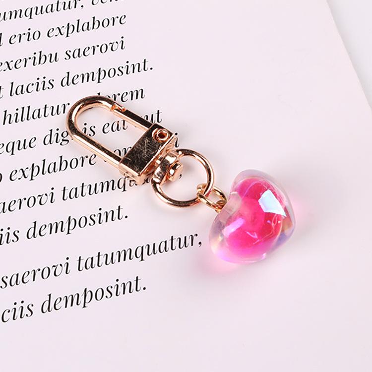 Kawaii Peach Heart Keychain