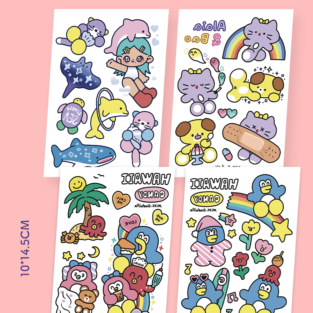 Color Animal Waterproof Tattoo Stickers