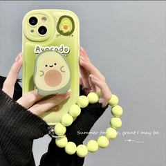 Kawaii Cartoon Green Avocado Phone Case