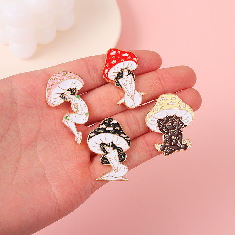 Cute Mushroom Girl Pins