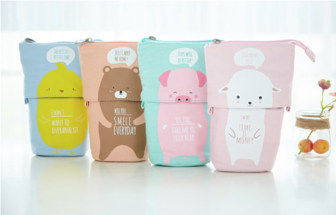 Kawaii Pets Stand-Up Pencil Case