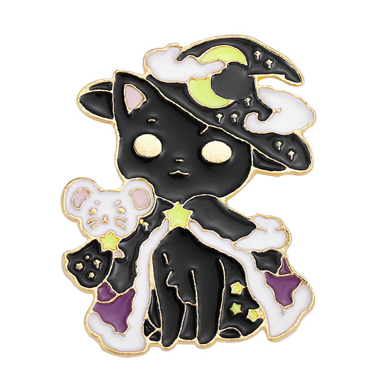 Cartoon Cute Magic Cat Pins