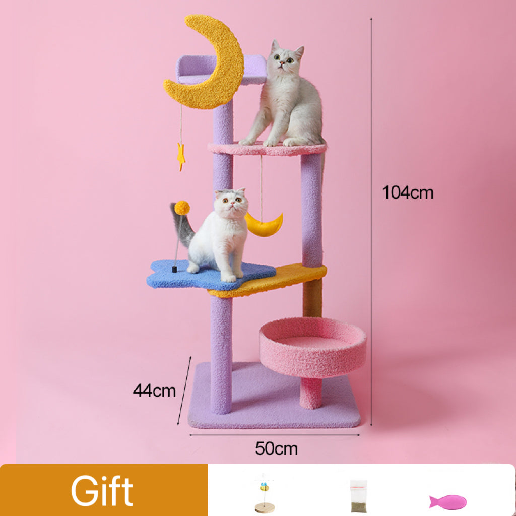 Multi-layer Moon Star Cat Tree