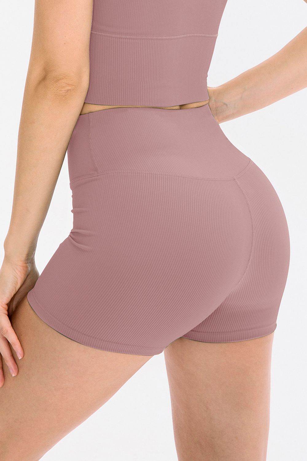 Slim Fit Wide Waistband Shorts