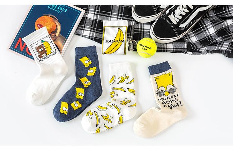 Cartoon Banana Anime Socks