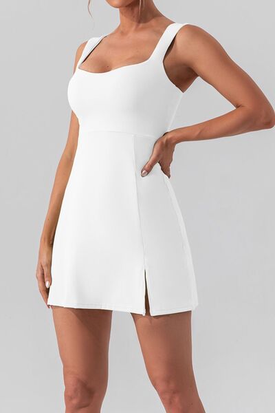 Square Neck Sleeveless Mini Active Dress