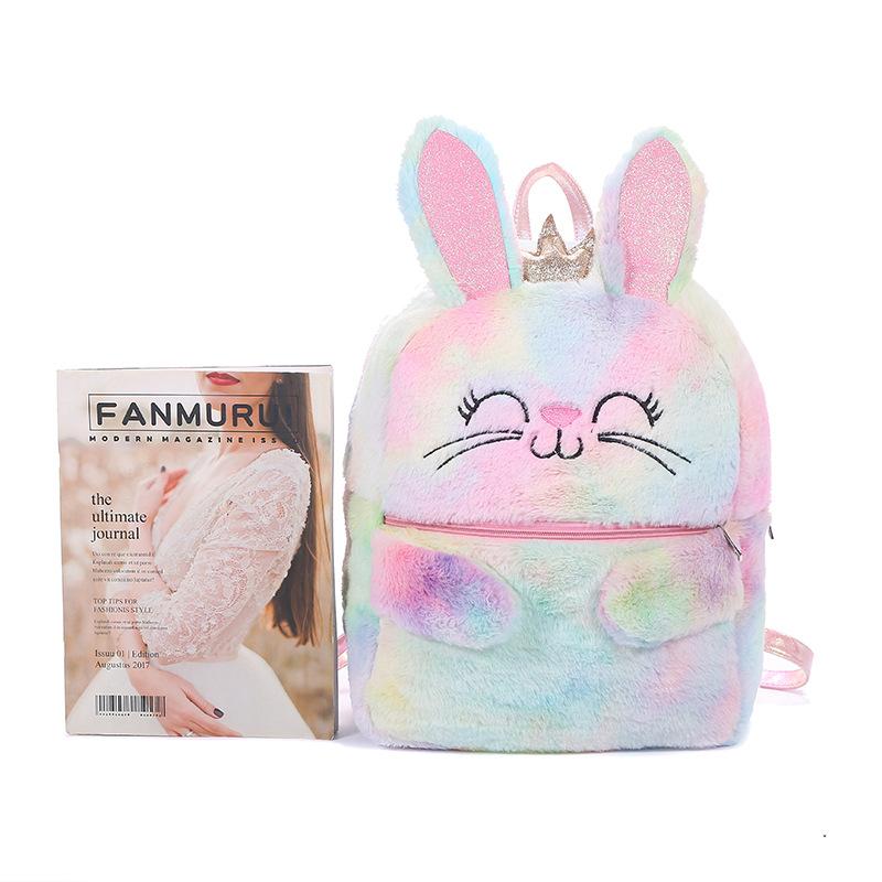 Unicorn Pink Plush Backpack