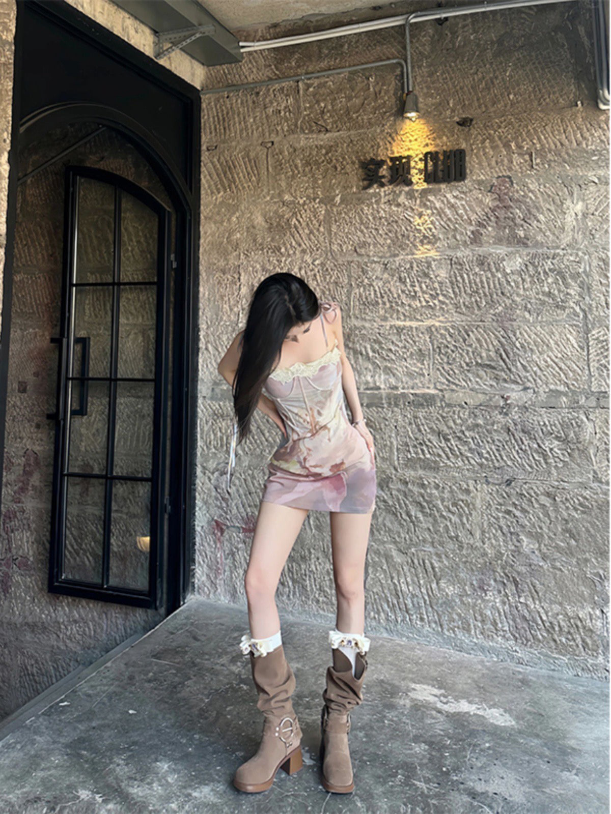 Minivestido renacentista Angelcore en el cielo