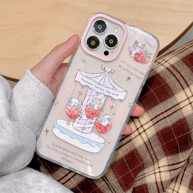 Cute Strawberry Cat Phone Case