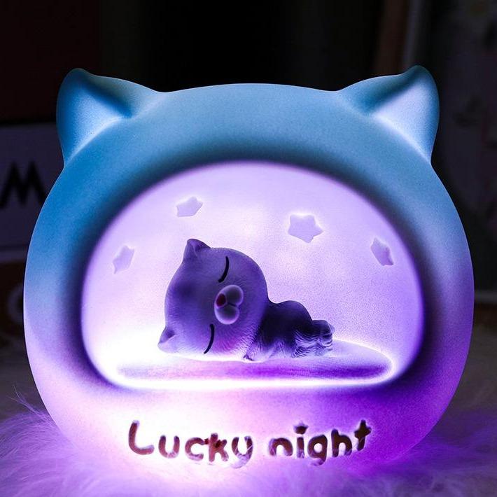 Star Cat Sleep Night Light