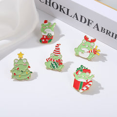 Cute Frog Christmas Series Pins