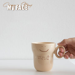 Simple And Cute Expression Ceramic Mug(350ML)