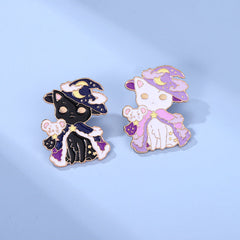 Cartoon Cute Magic Cat Pins