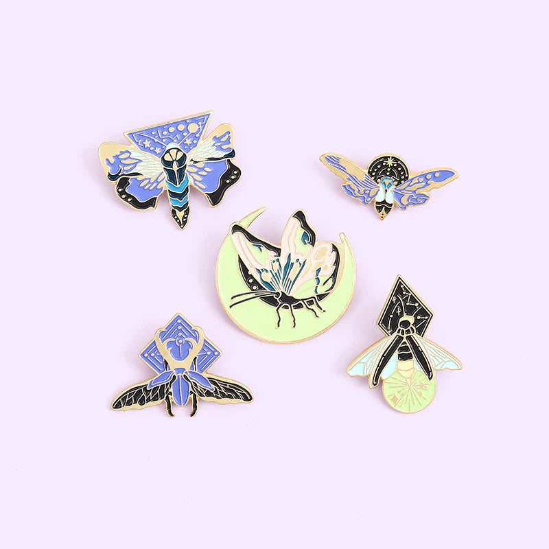 Cartoon Enamel Luminous Pins