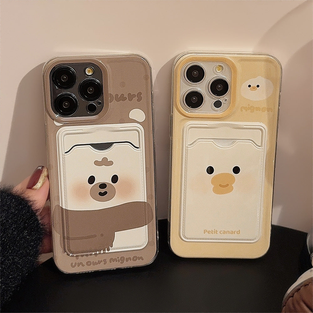 Cute Cartoon Card Holder Phone Case