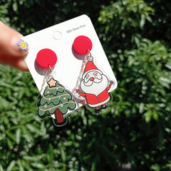 Cute Santa Acrylic Earrings