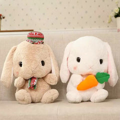 75cm Kawaii Soft Lop Rabbit Plush Toy Pink Stuffed Plush Rabbit Doll Graduation Game Toys for Children Educational Birthday Gift