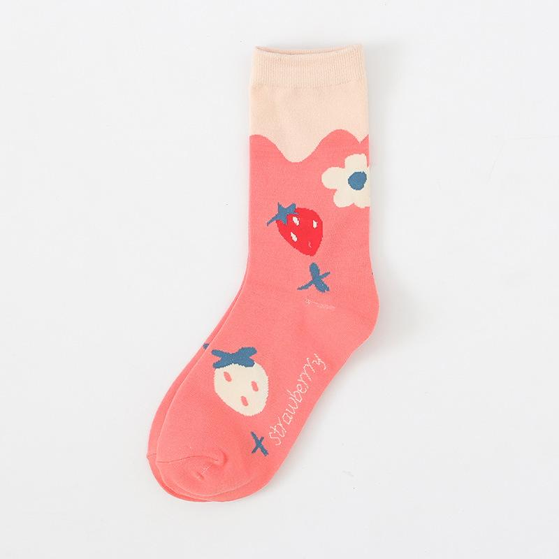 Cartoon Strawberry Socks