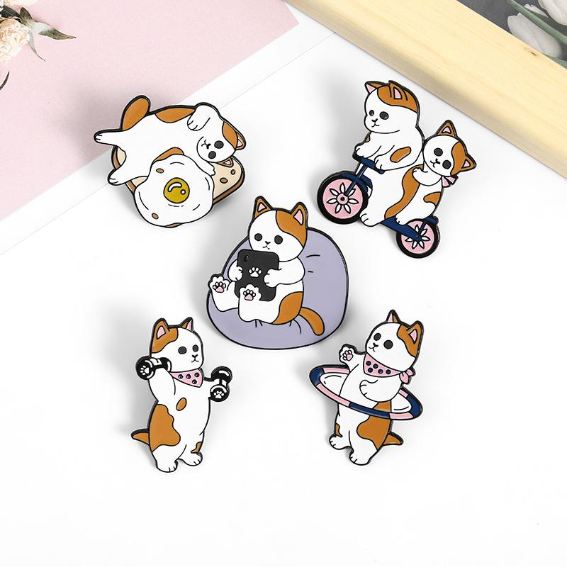 Fitness Kitten Pins