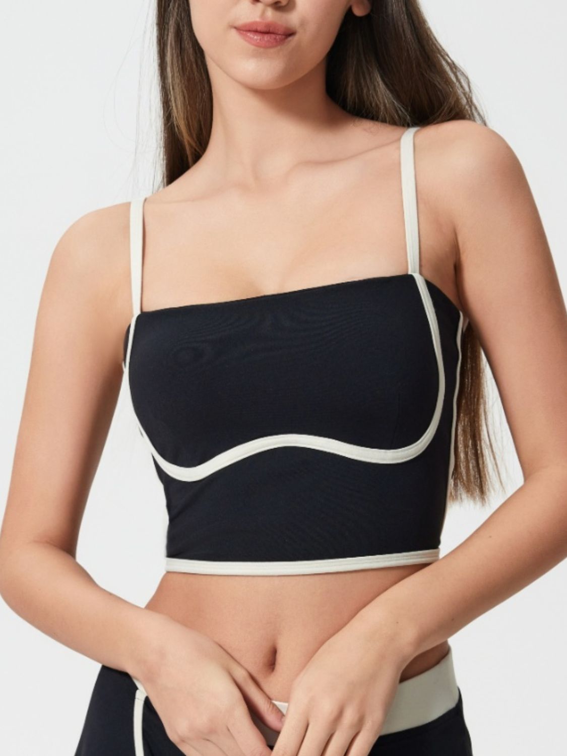 Square Neck Cami with Detachable Chest Pads
