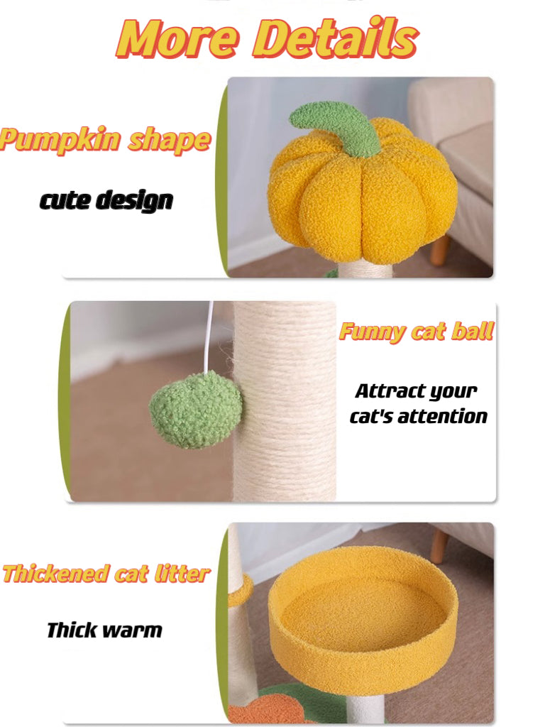 Cute Pumpkin Cat Tree