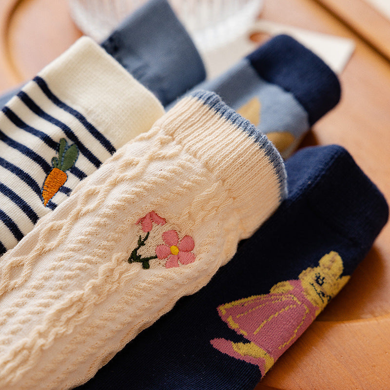 Cute Vintage Embroidered Socks