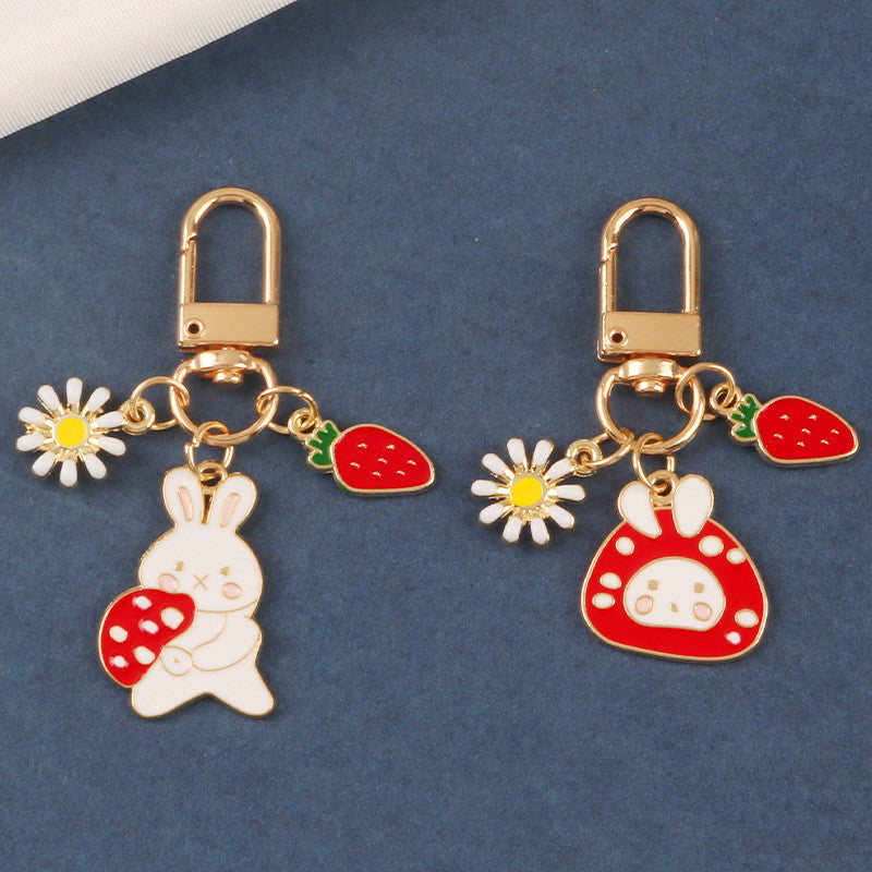 Cute Mushroom Rabbit keychain