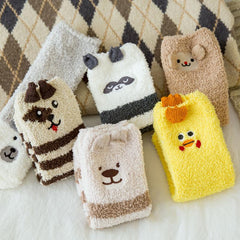 Cartoon Animals Floor Socks