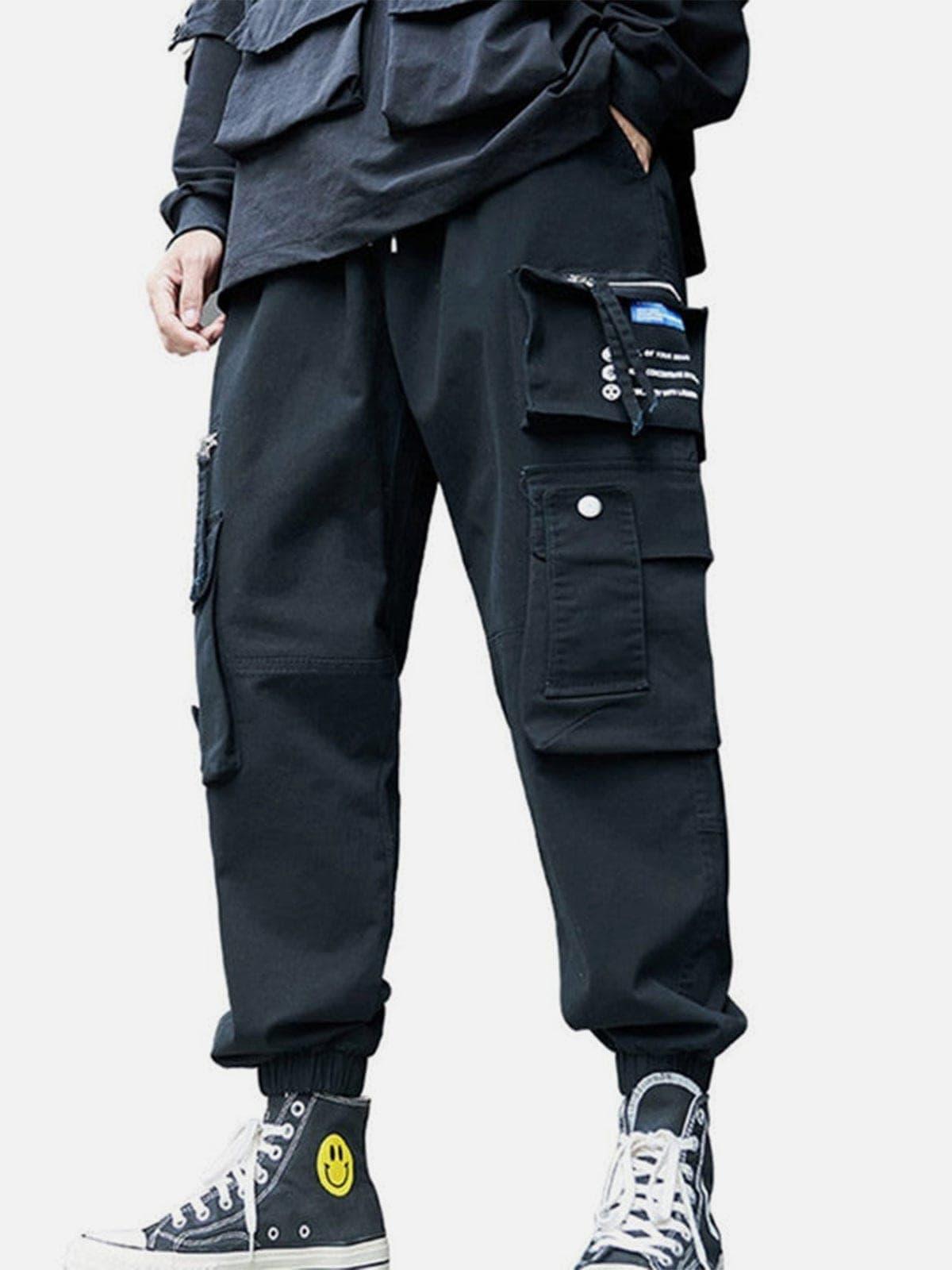 Patchwork Pockets Cargo Pants