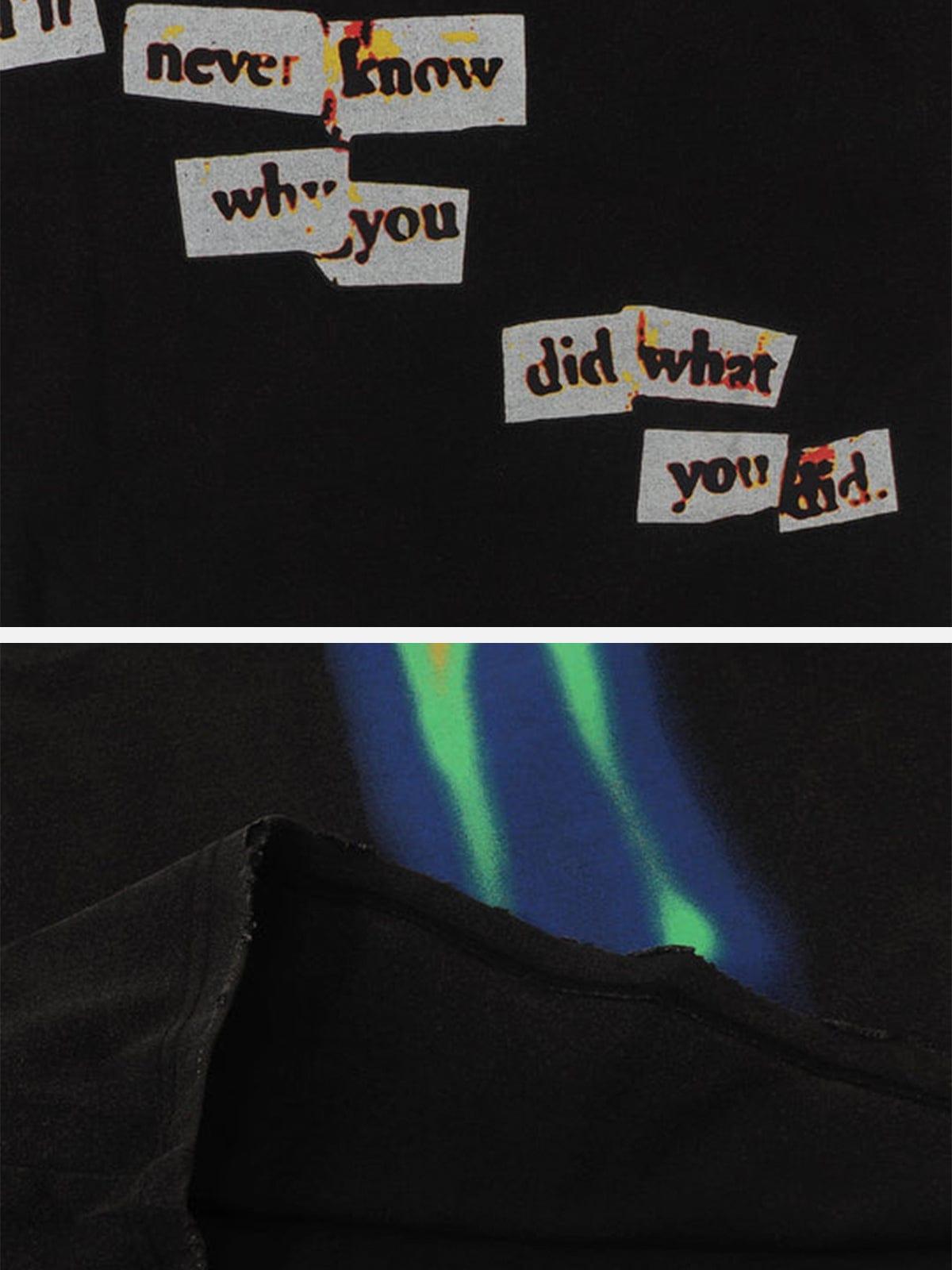 Distorted Portrait Graphic Cotton Tee