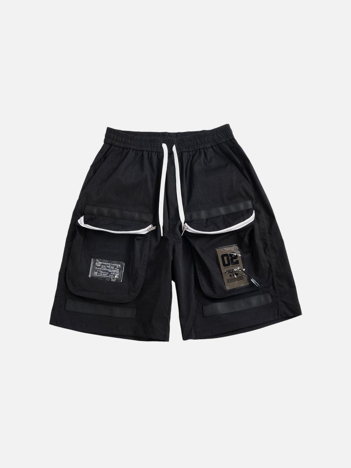 Combat Zipper Pockets Cargo Shorts