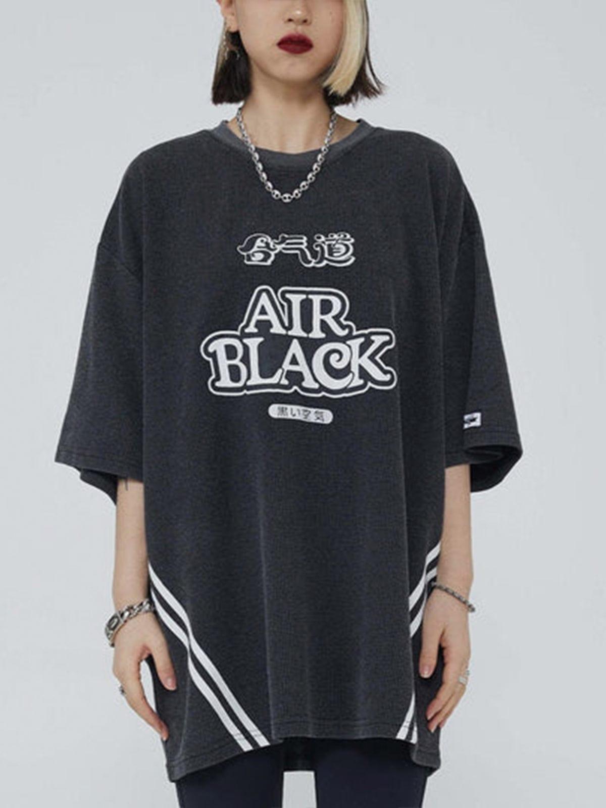 Waffle Pattern Letters Graphic Tee