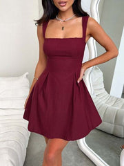 Devine Square Neck Mini Dress