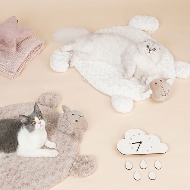 Kawaii Sheep-shaped Pet Bed Mat