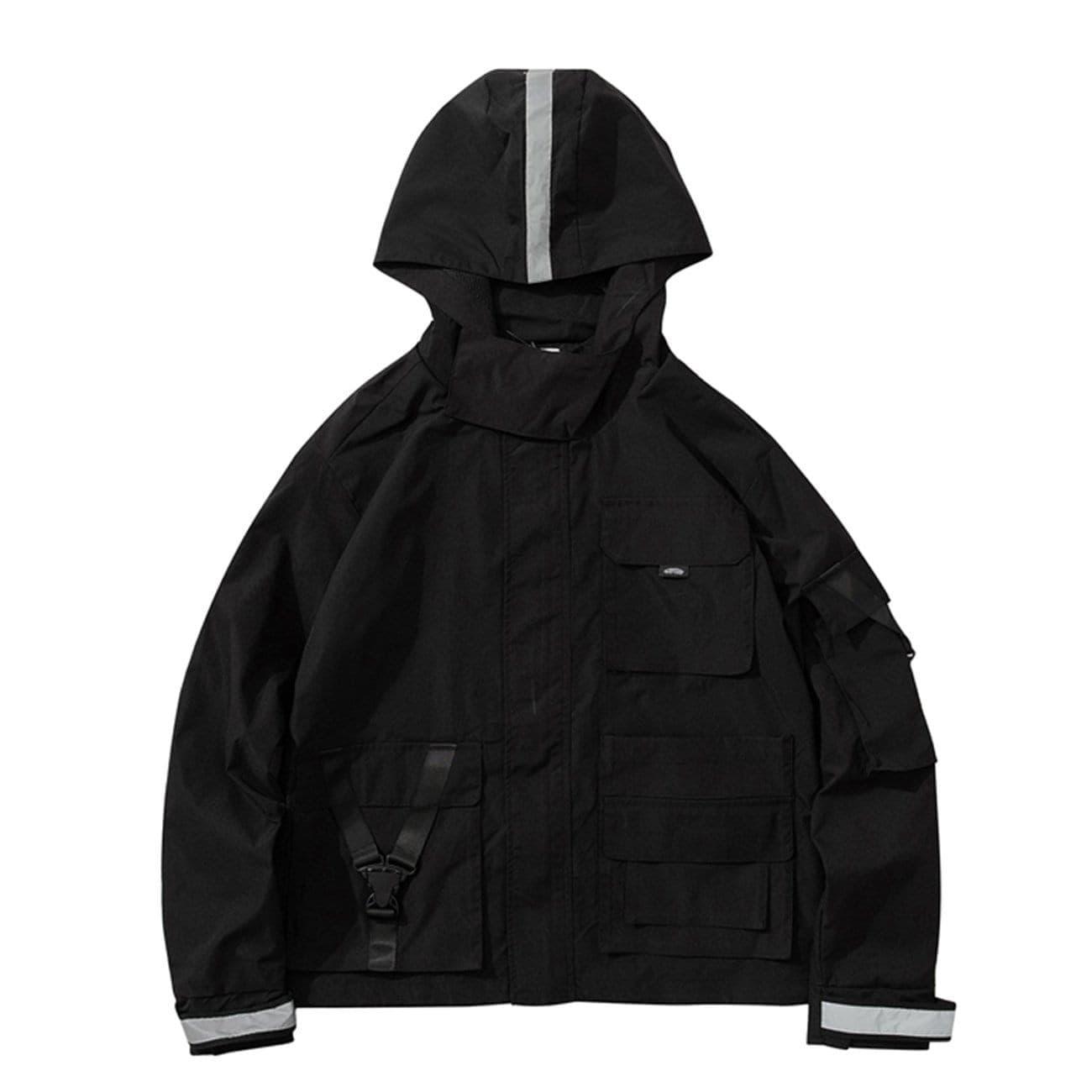 Retro Hooded Workwear Jacket