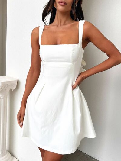 Devine Square Neck Mini Dress