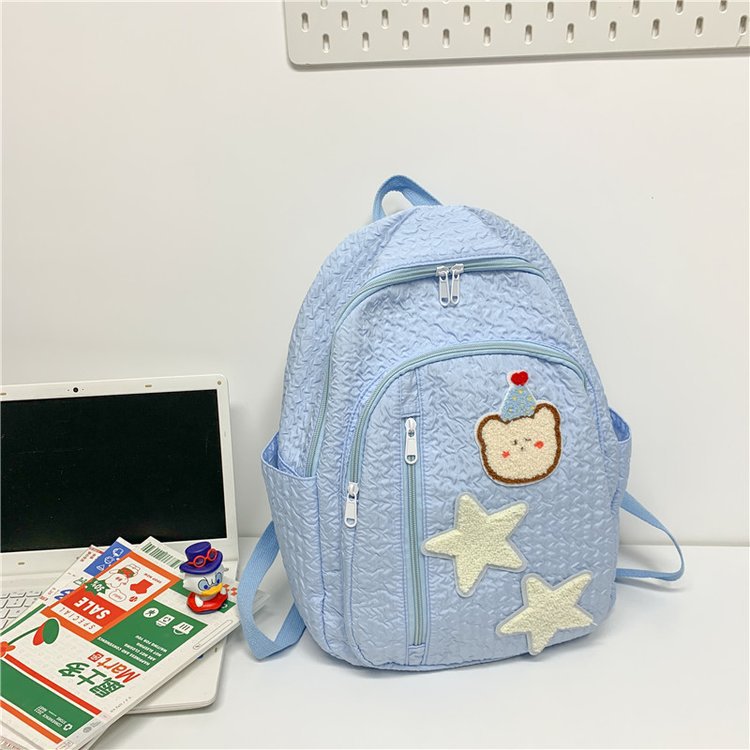 Cute Girl Bear Stars Backpack