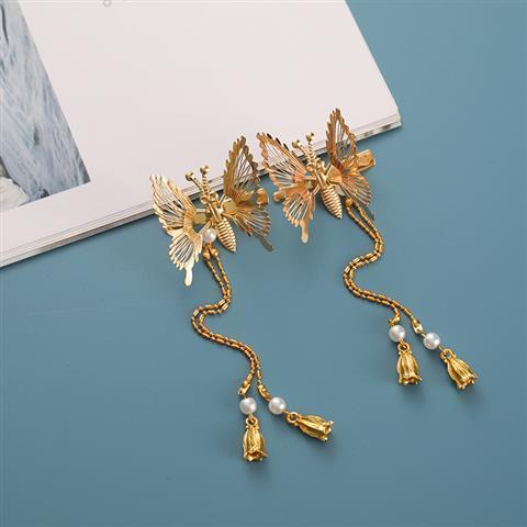 Antiquity Butterfly Tassel Hair Clip