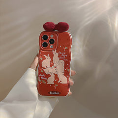 Cute Rabbit Bowknot Phone Case