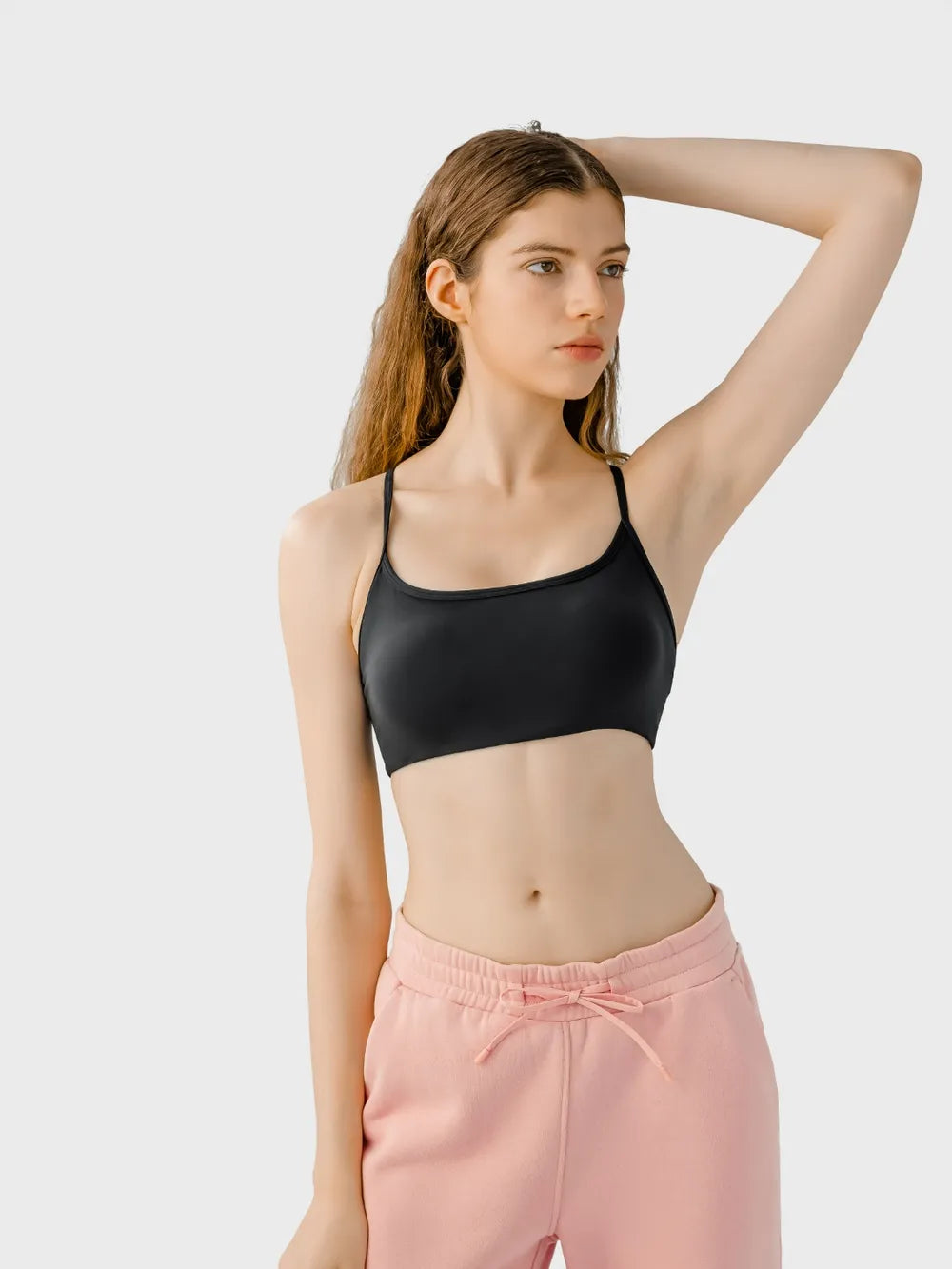 Crisscross Back Cami with Detachable Chest Pads