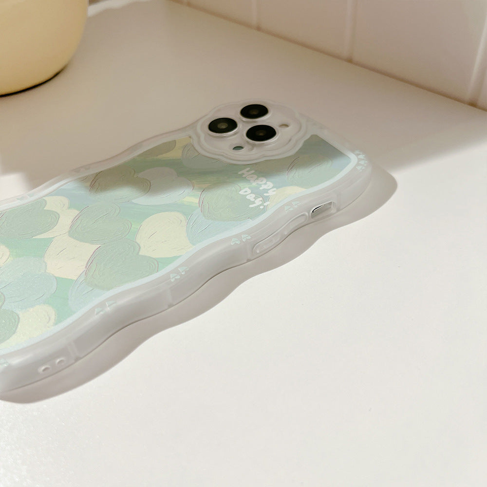 Oil Painting Green Heart Phone Case