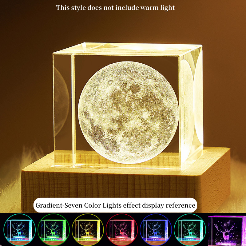 3D Inner Carved Crystal Luminous Ornament