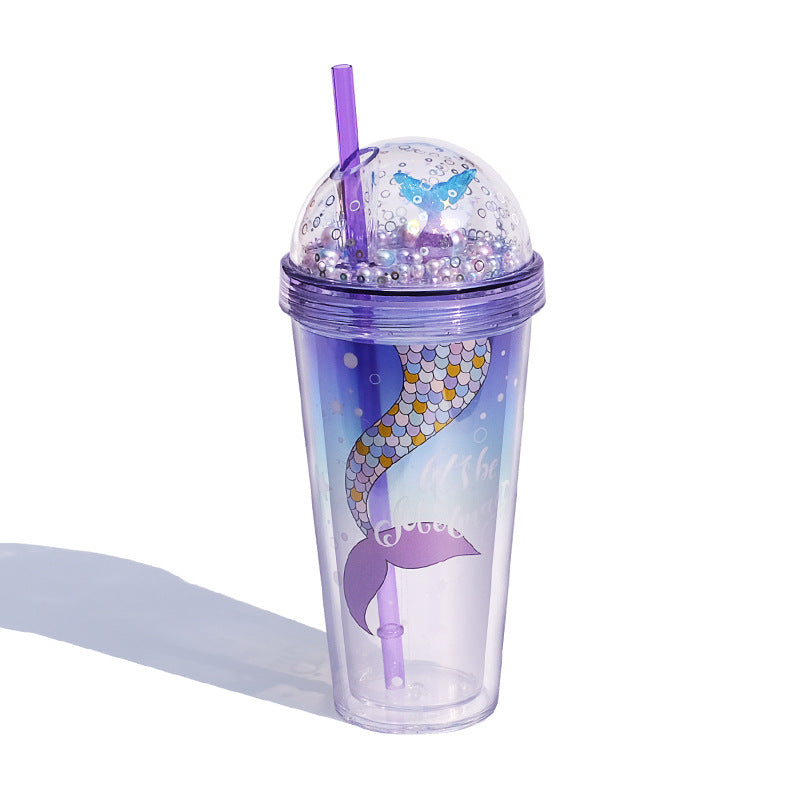 Fantasy Deep Sea Mermaid Straw Cup