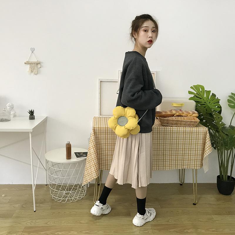 Flower Macaron Color Contrast Diagonal Bag