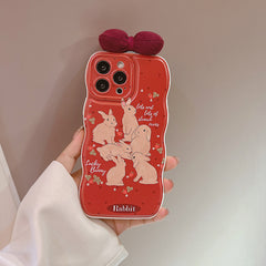 Cute Rabbit Bowknot Phone Case